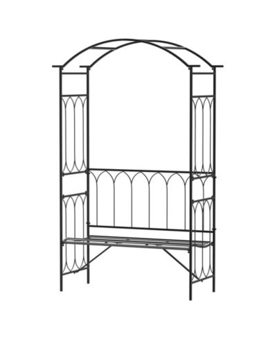 Садовая арка Outsunny 45” Steel Metal с лавкой