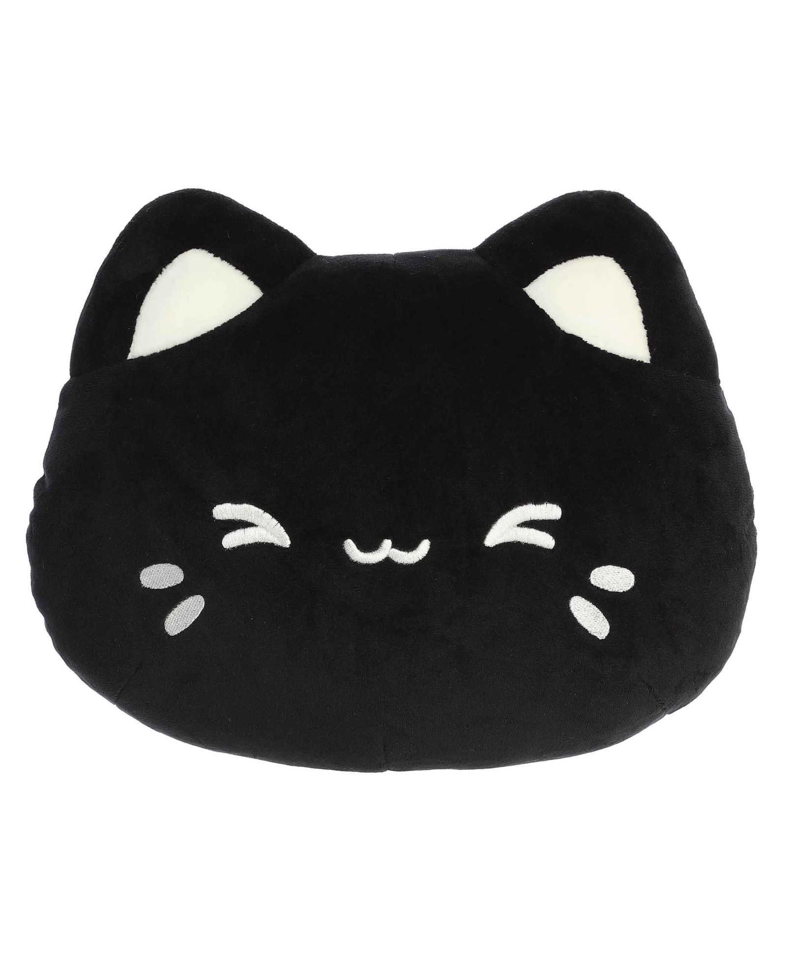 Aurora мягкая игрушка Meowchi Face Plush, Tasty Peach, Black Sesame, 10"