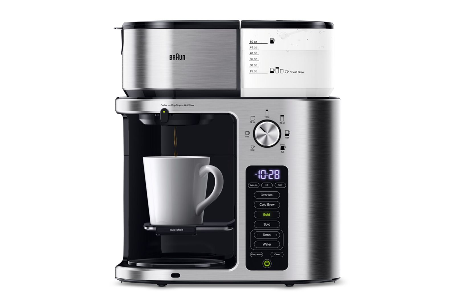 Кофеварка Braun MultiServe Plus 10-Cup Pod-Free Drip Coffee Maker, KF9370SI