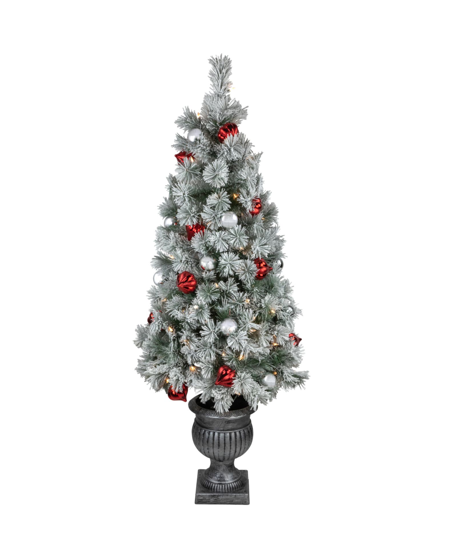 Искусственная елка Northlight Pre-Lit Potted Snowy Bristle Pine 5'