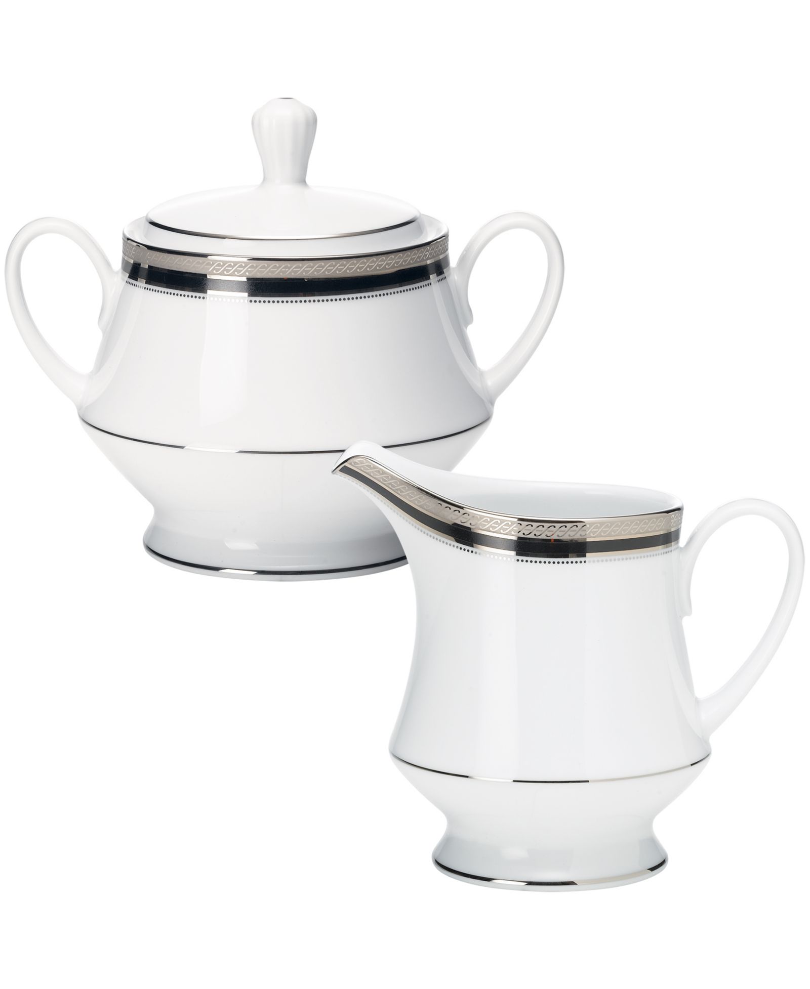 Noritake Austin Platinum Sugar & Creamer Set