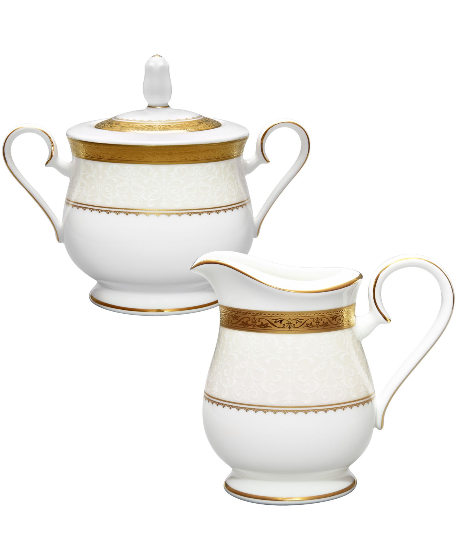 Noritake Odessa Gold Sugar Creamer Set