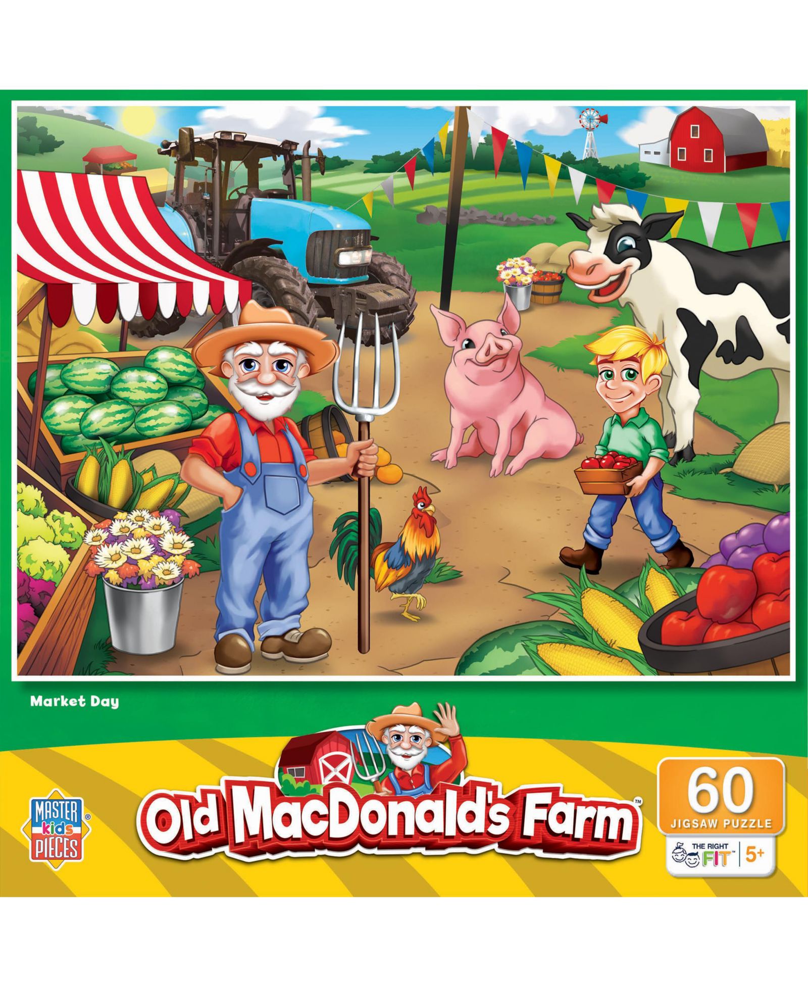 Пазл Old MacDonald's Farm - Market Day, 60 деталей