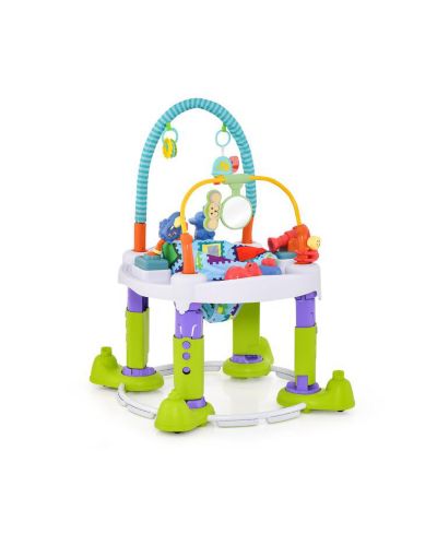 Slickblue Baby Activity Center 4-in-1 Bouncer with 3 Height Settings for Infants-Green