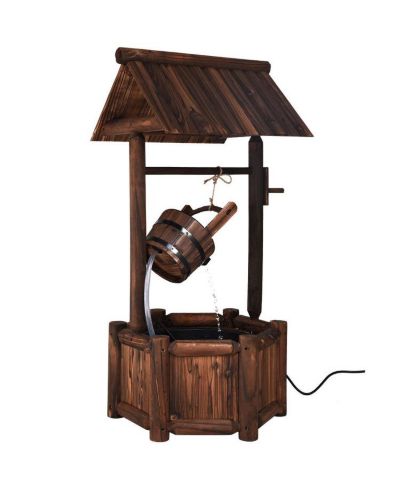 Деревянный фонтан Slickblue Garden Rustic Wishing Well с насосом