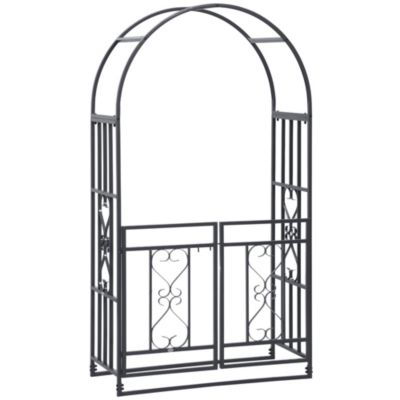 Arched Trellis with Gate Perfect Addition for Enchanting Gardens & Weddings