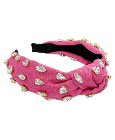 Женская традиционная плетеная повязка на голову - Hot Pink Gem