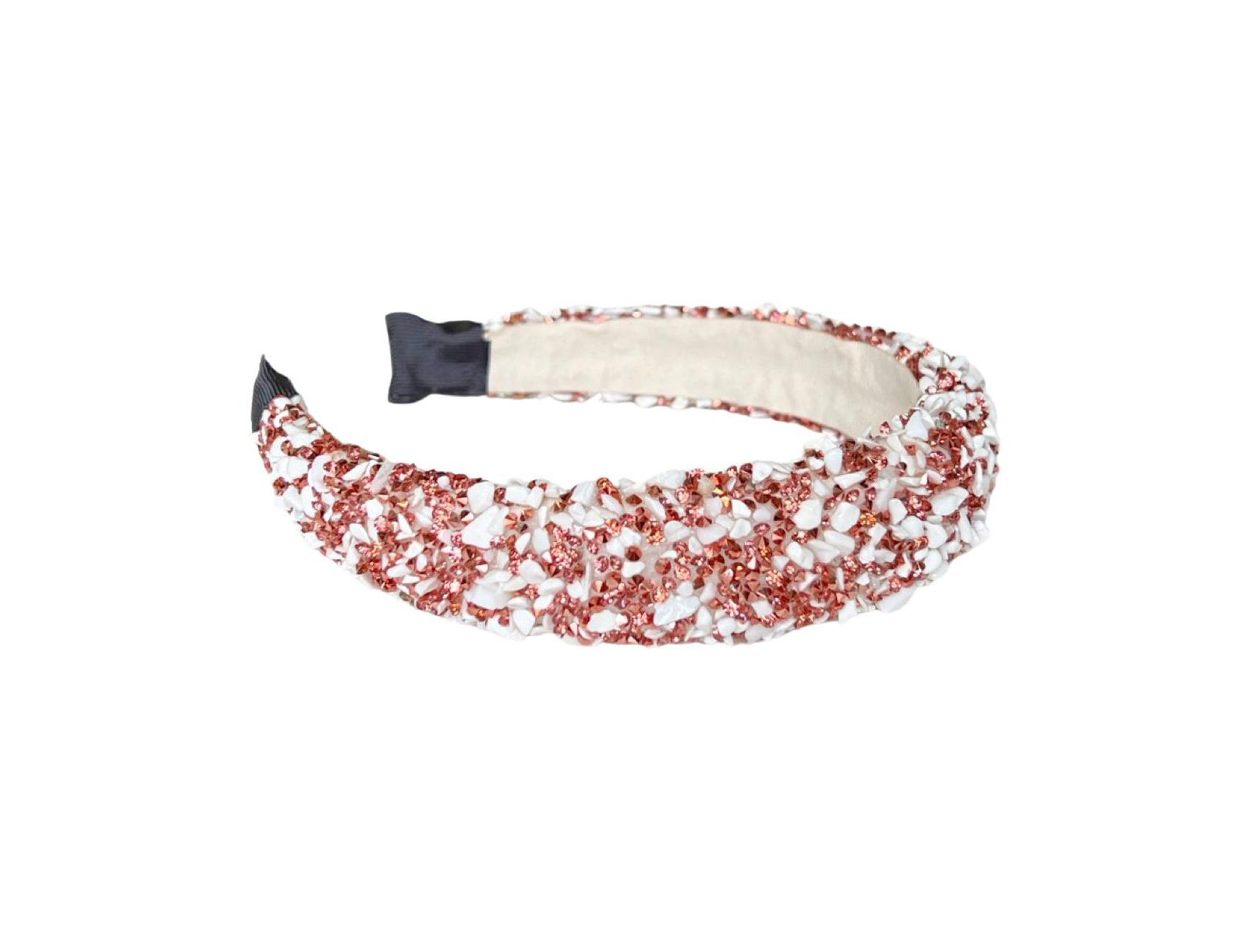 Women s All that Glitters Headband - Rose Gold + White