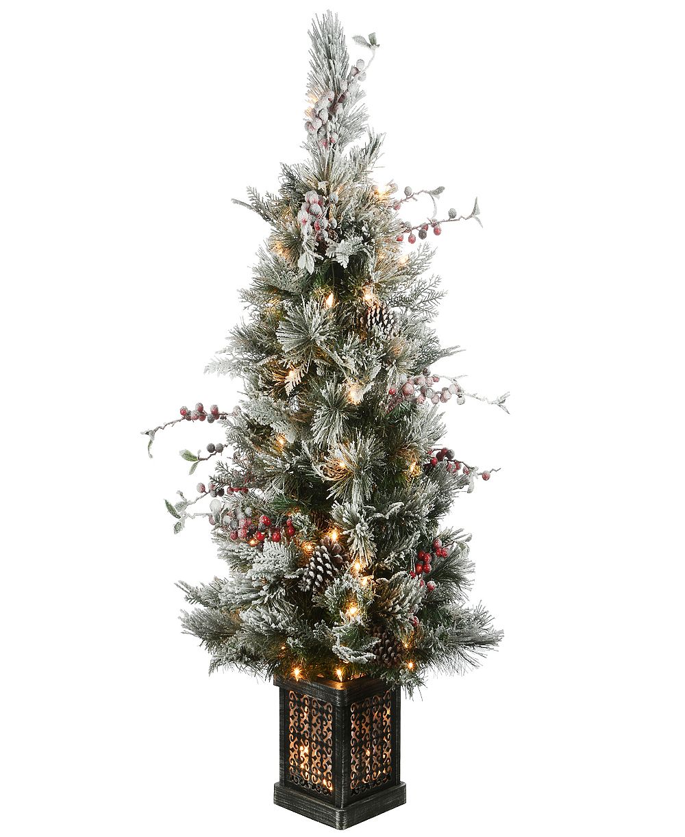 Елочка National Tree Company Snowy Bedford Pine Entrance Tree 4 ft.