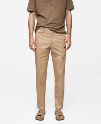 Брюки Mango Men's Regular Fit Structure Cotton