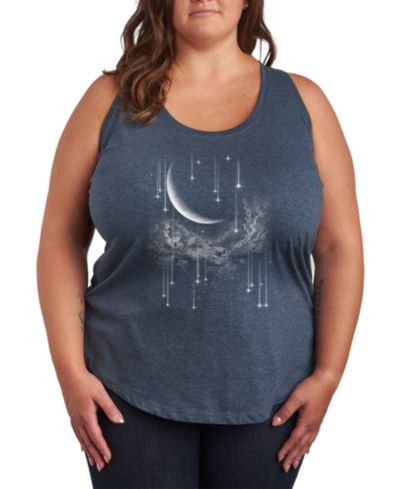 Hybrid Apparel Falling Stars Plus Size Graphic Tank