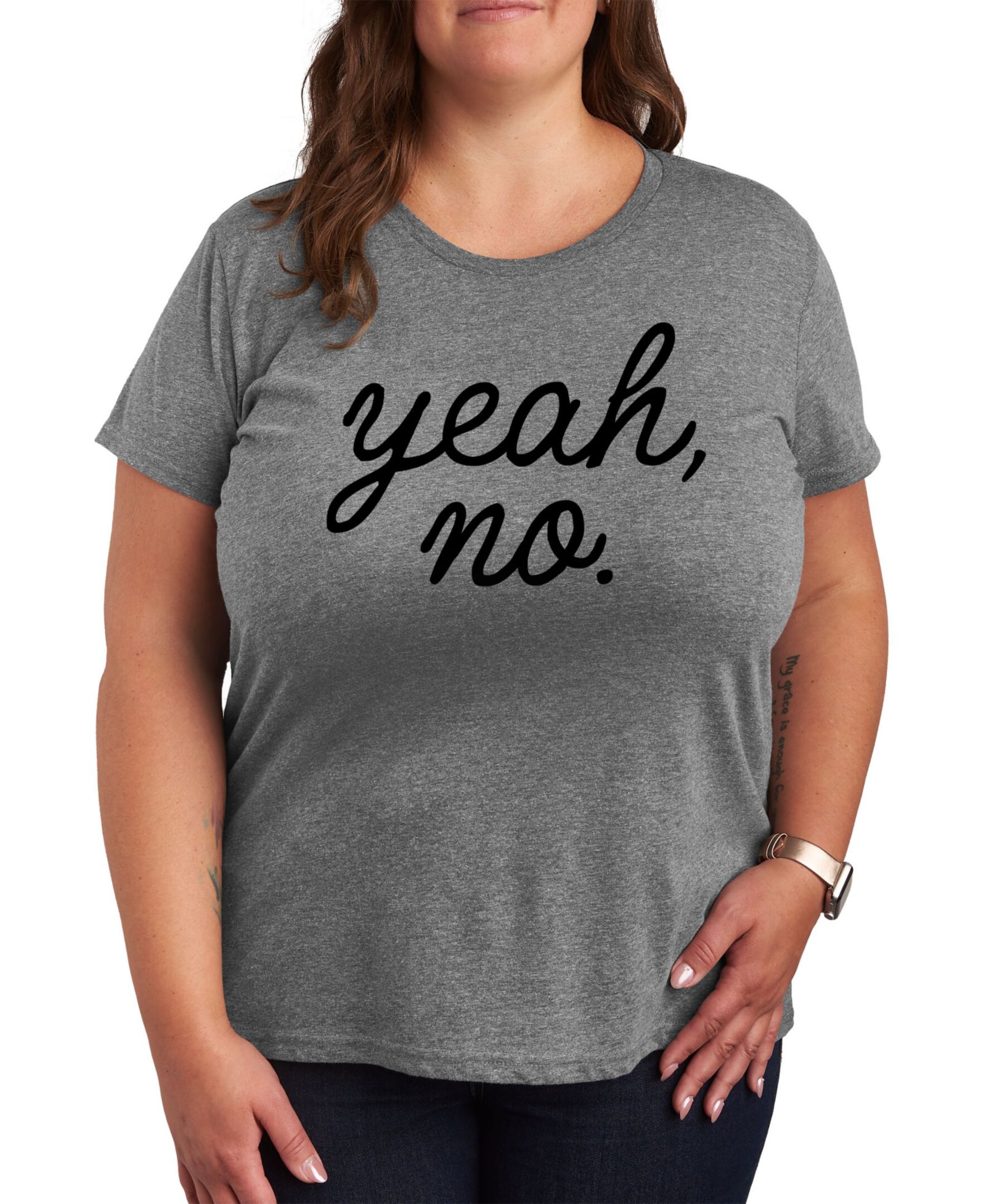 Hybrid Apparel Yeah No Plus Size Graphic T-Shirt