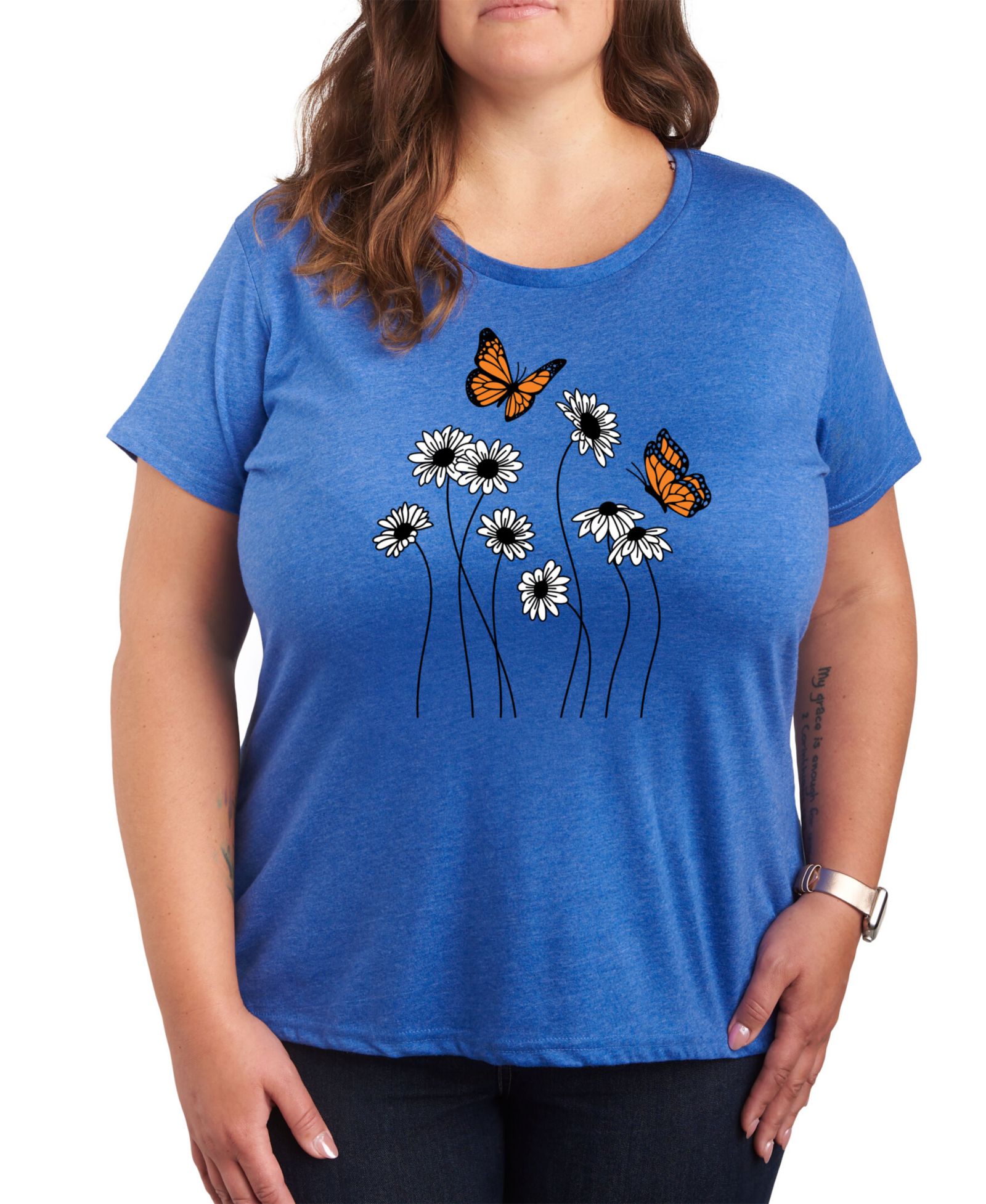 Графическая футболка Hybrid Apparel Wildflower Garden Plus Size