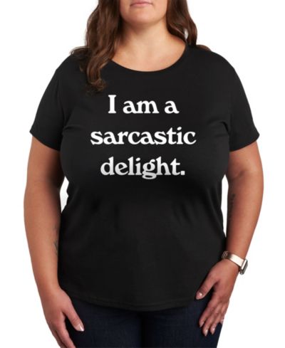 Hybrid Apparel графическая футболка I Am A Sarcastic Delight Plus Size