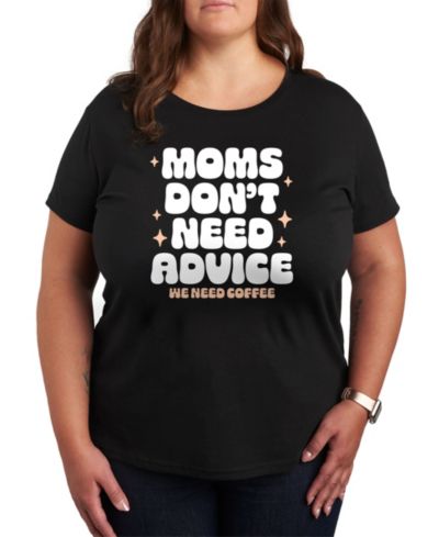 Женская футболка Hybrid Apparel Moms Don’t Need Advice Need Coffee Plus Size