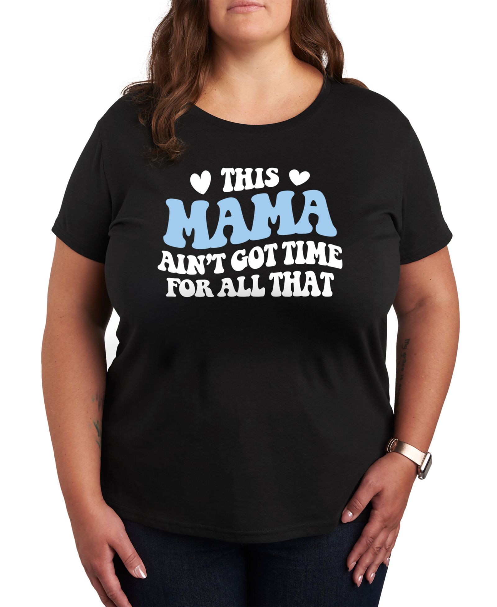 Hybrid Apparel женская футболка Plus Size с принтом This Mama Aint Got Time