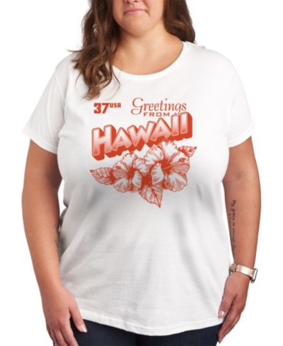 Hybrid Apparel USPS Hawaii Stamp Plus Size Graphic T-Shirt