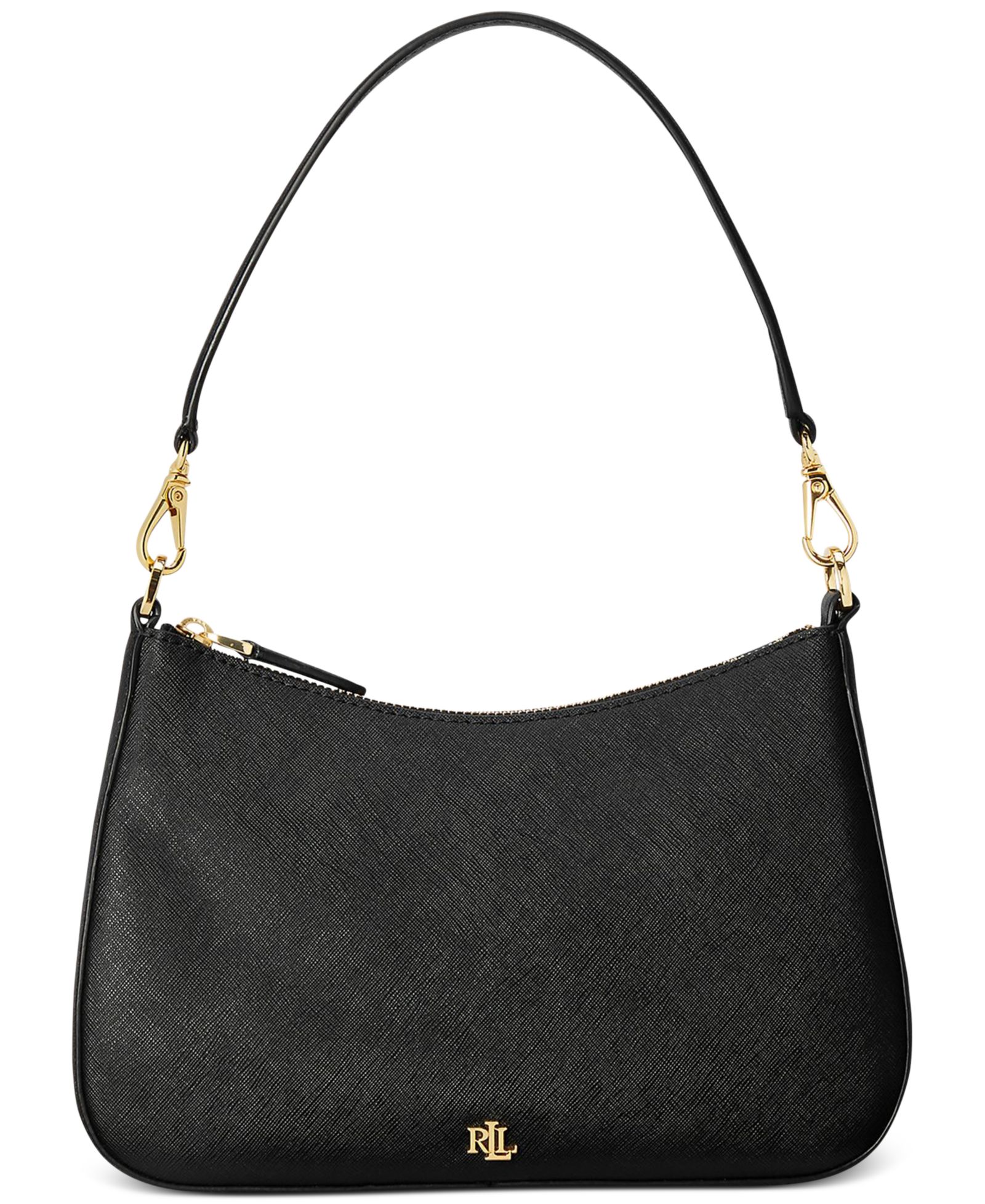Lauren Ralph Lauren Danni Crosshatch Leather Small Shoulder Bag