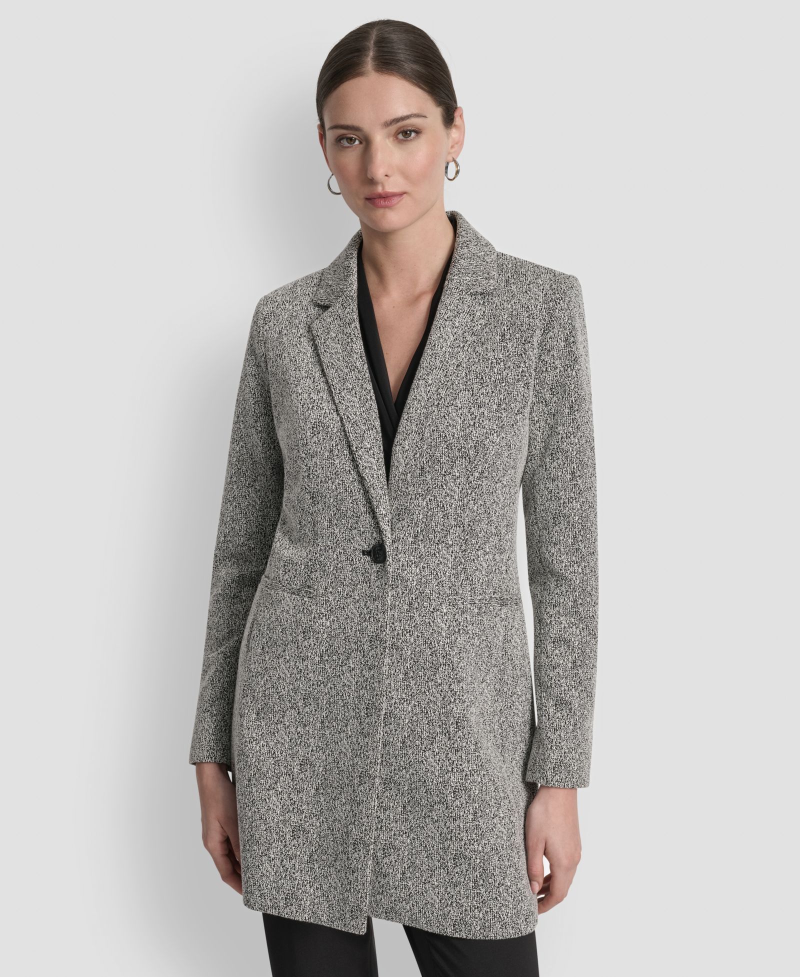 DKNY Женский Notch-Lapel Single-Button Long-Sleeve Blazer