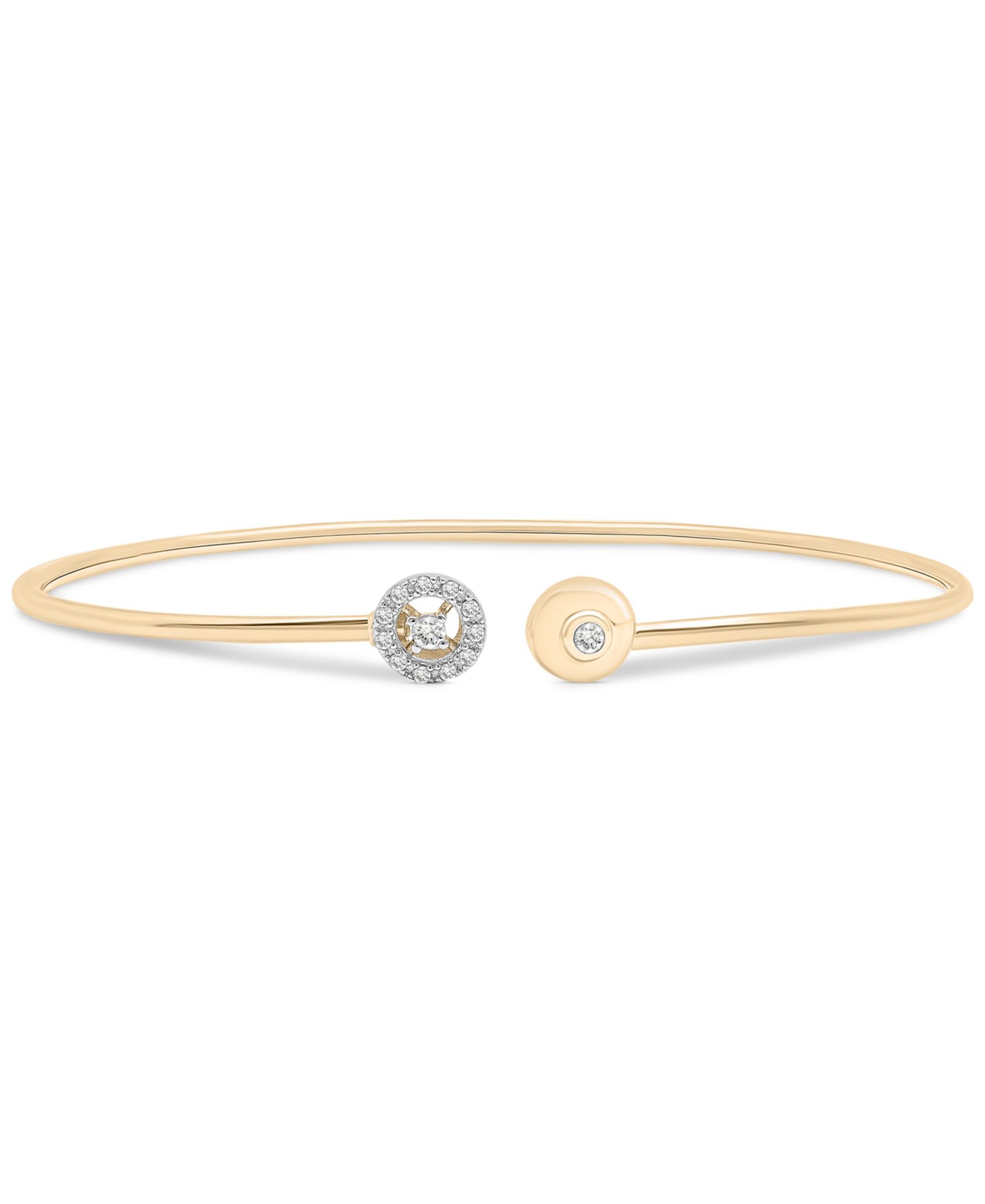 Браслет-кафф Diamond Halo в 10k Gold или 10k White Gold