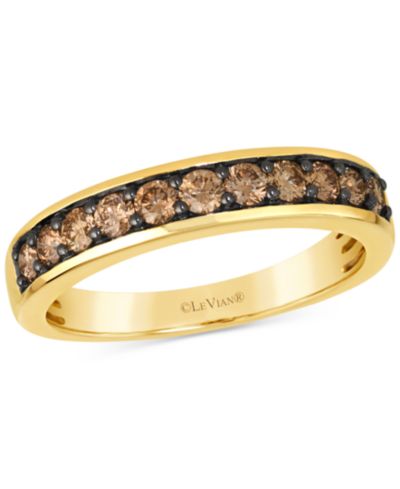 Le Vian Chocolatier® Men's Chocolate Diamond Band (7/8 ct. t.w.) in 14k Gold