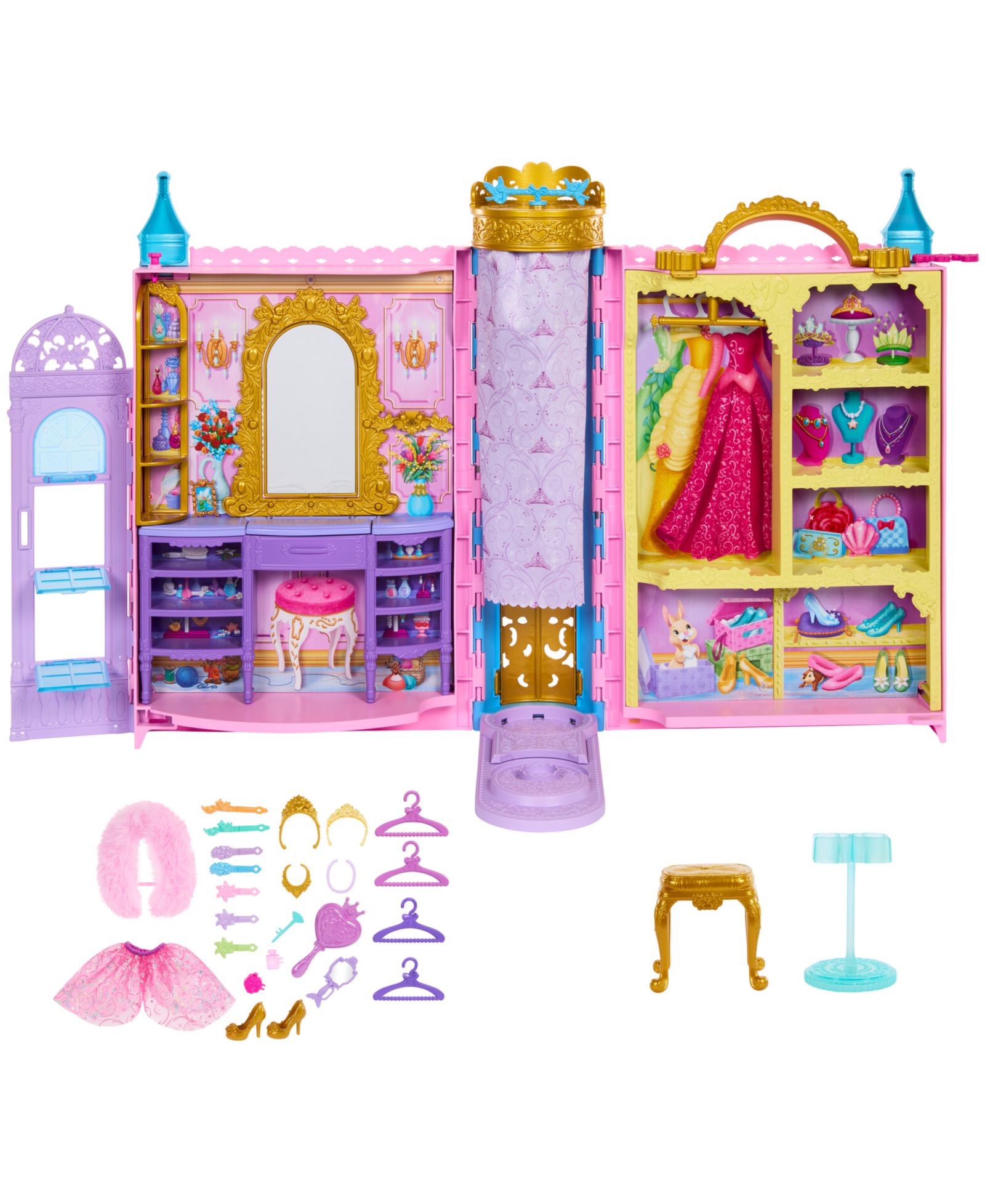 Disney Princess Ready for the Ball Closet с одеждой и аксессуарами