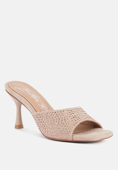 Женские босоножки London Rag Imprint Heat Set Diamante Slip On