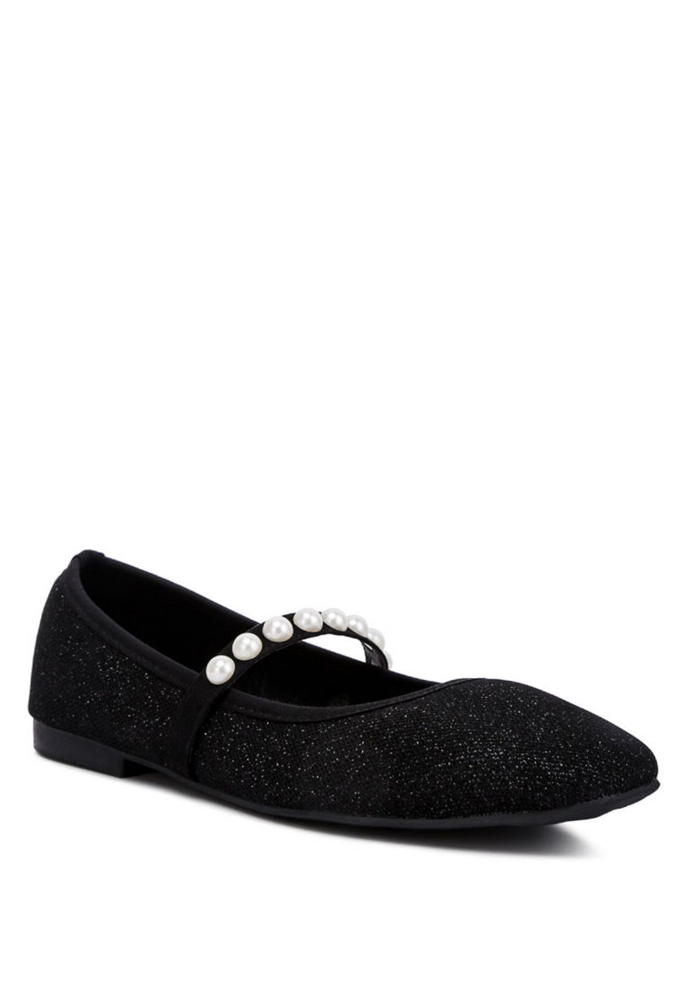 London Rag Women's Sassie Pearl Embellished Ballerina Flats