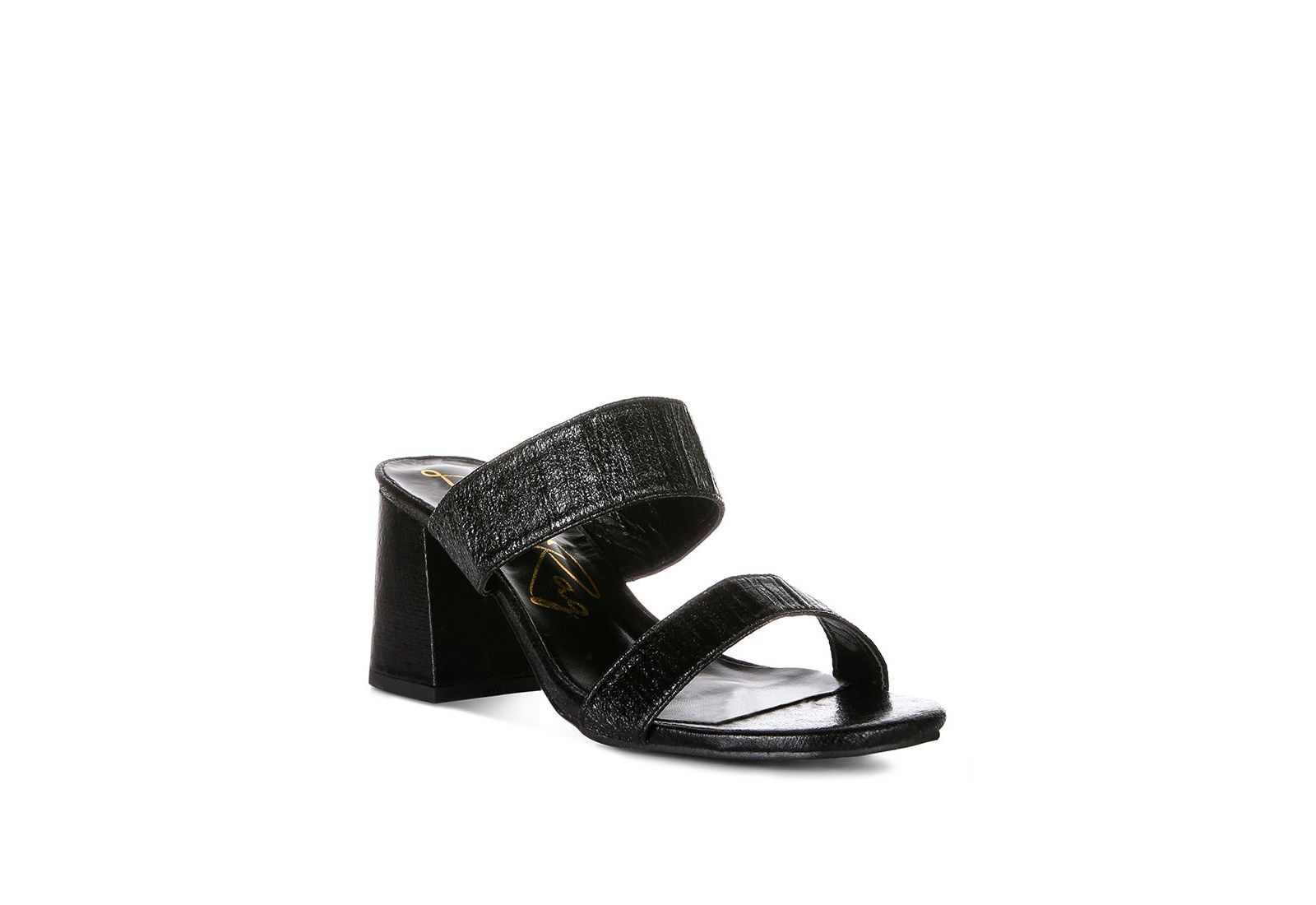 Женские босоножки London Rag Womens Giblet Metallic Slip On Block Heels
