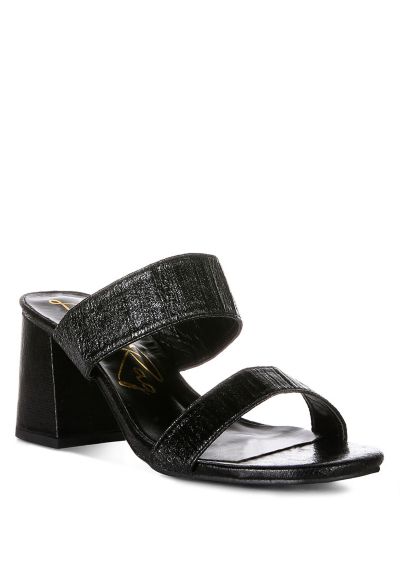 Женские босоножки London Rag Womens Giblet Metallic Slip On Block Heels