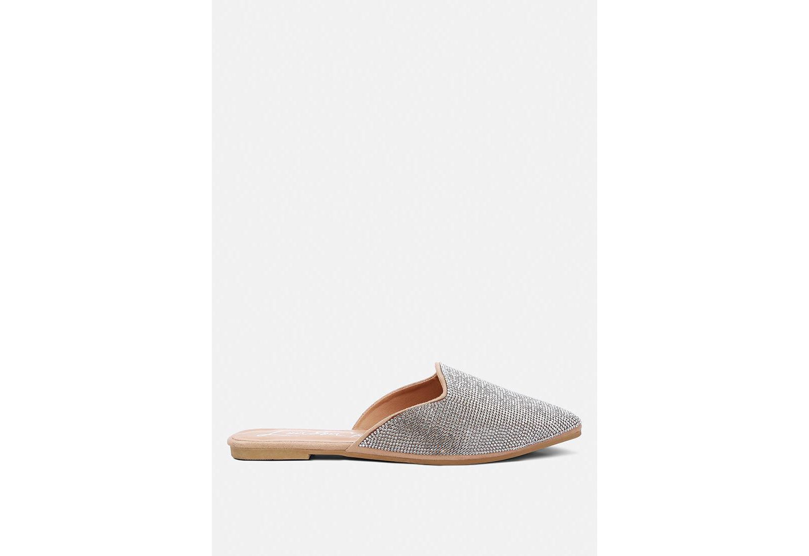 rayen rhinestones embellished mules