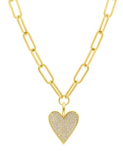 Золотая подвеска ADORNIA Adjustable Chunky Paperclip Link