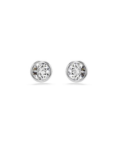 Swarovski серьги-гвоздики Imber Round Cut White Rhodium Plated