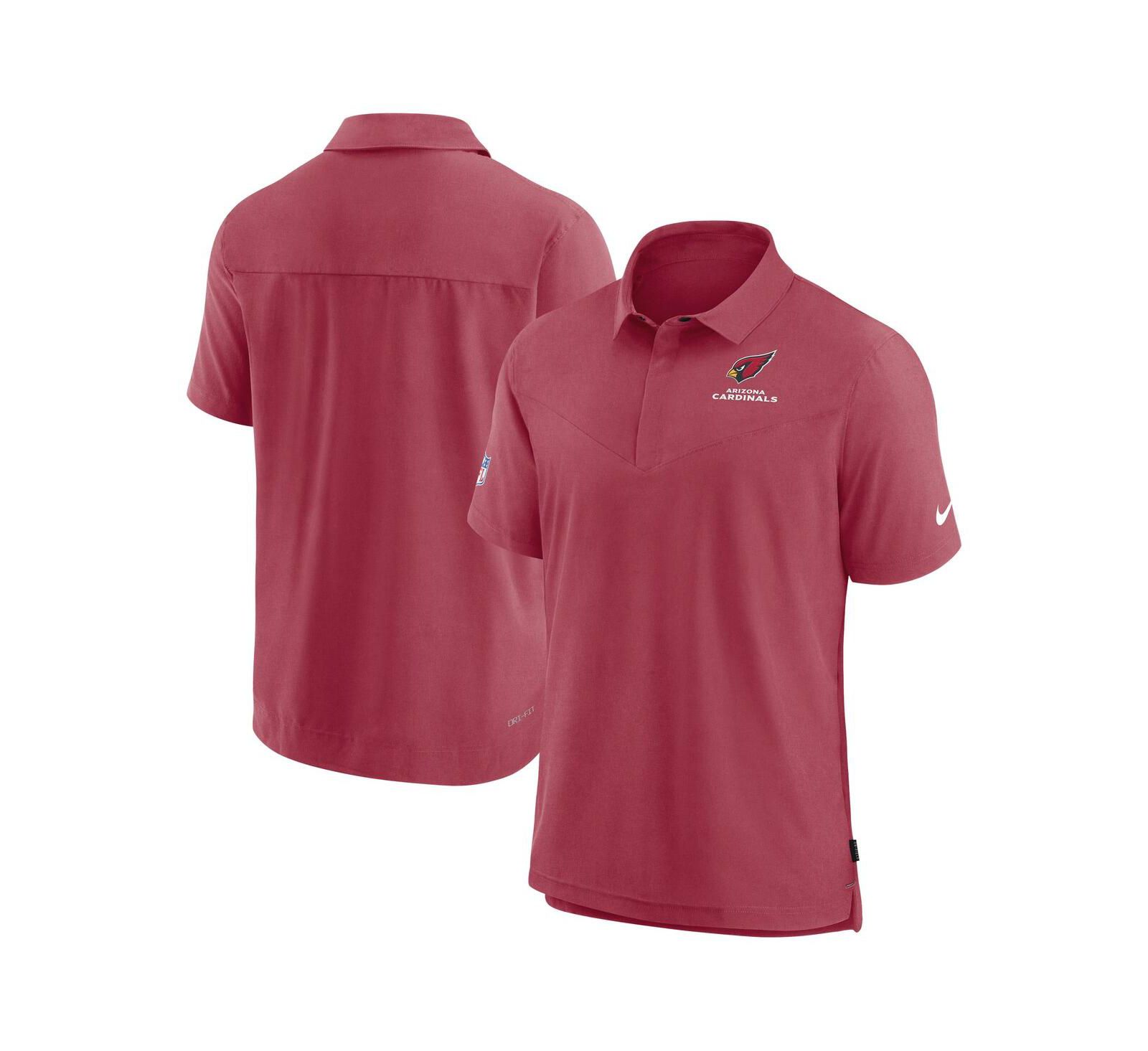 Nike Men's Cardinal Arizona Cardinals Sideline Lockup Performance Polo