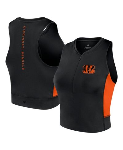 Fanatics Signature Women's Black Cincinnati Bengals Studio Fitted Gym Tank Top