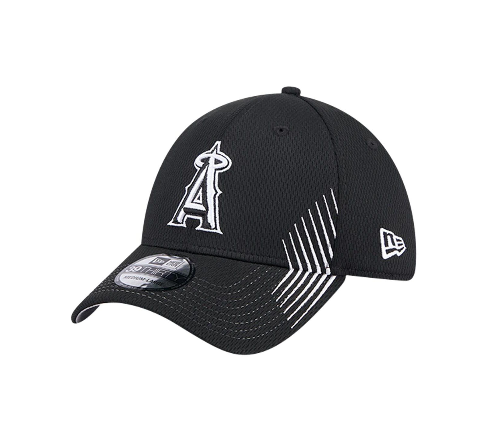 Мужская кепка New Era Los Angeles Angels Active Dash Mark 39THIRTY Flex, цвет Black