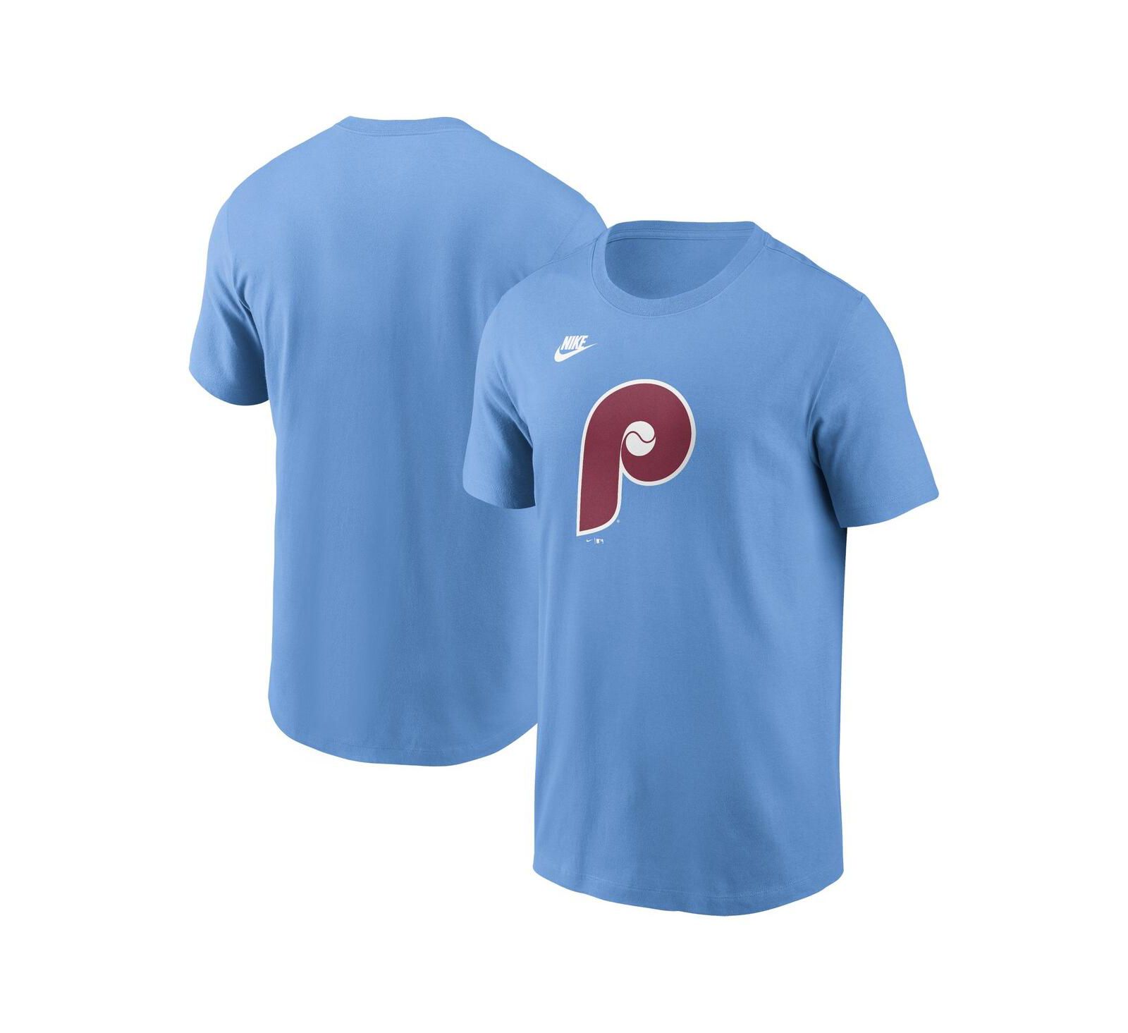 Nike Men's Light Blue Philadelphia Phillies Cooperstown Collection Team Logo T-Shirt