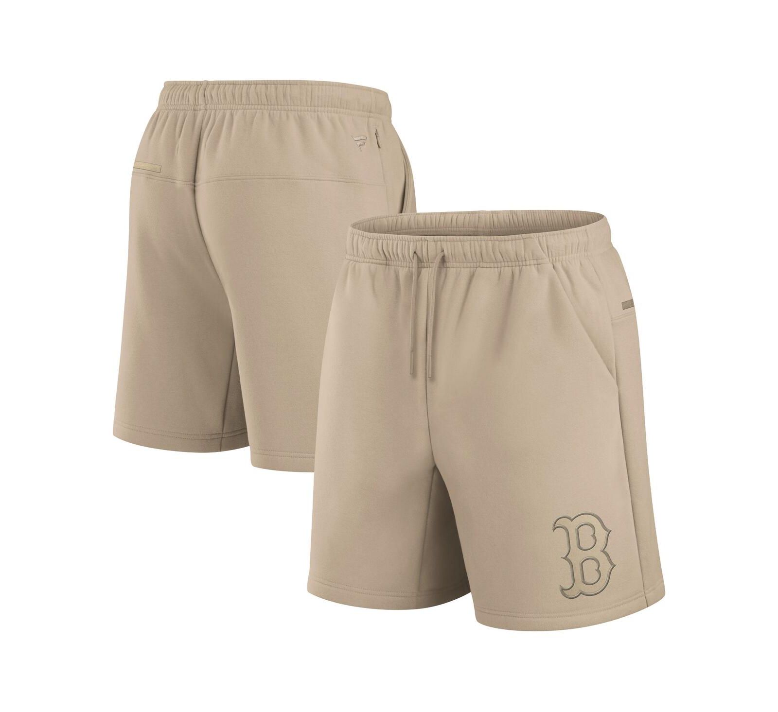 Мужские и женские шорты Fanatics Signature Khaki Boston Red Sox Elements Super Soft Fleece