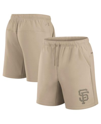 Fanatics Signature Мужской и Женский мягкий флисовый шорты San Francisco Giants, цвет Khaki