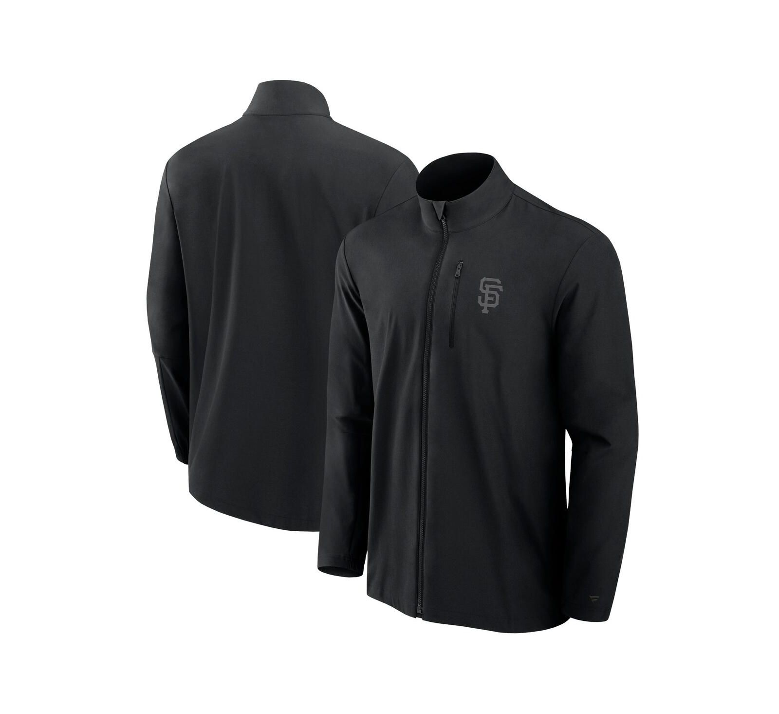 Fanatics Signature Men's Black San Francisco Giants Front Office Woven Full-Zip Jacket