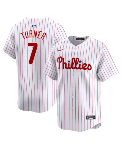 Nike домашняя ограниченная игровая джерси Philadelphia Phillies цвета белый для мальчиков и девочек, Trea Turner