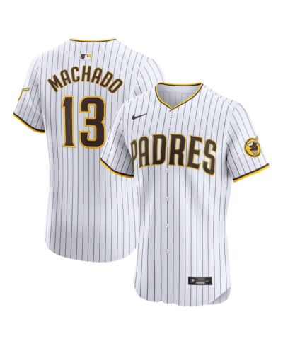 Nike Men's Manny Machado White San Diego Padres Home Elite Jersey
