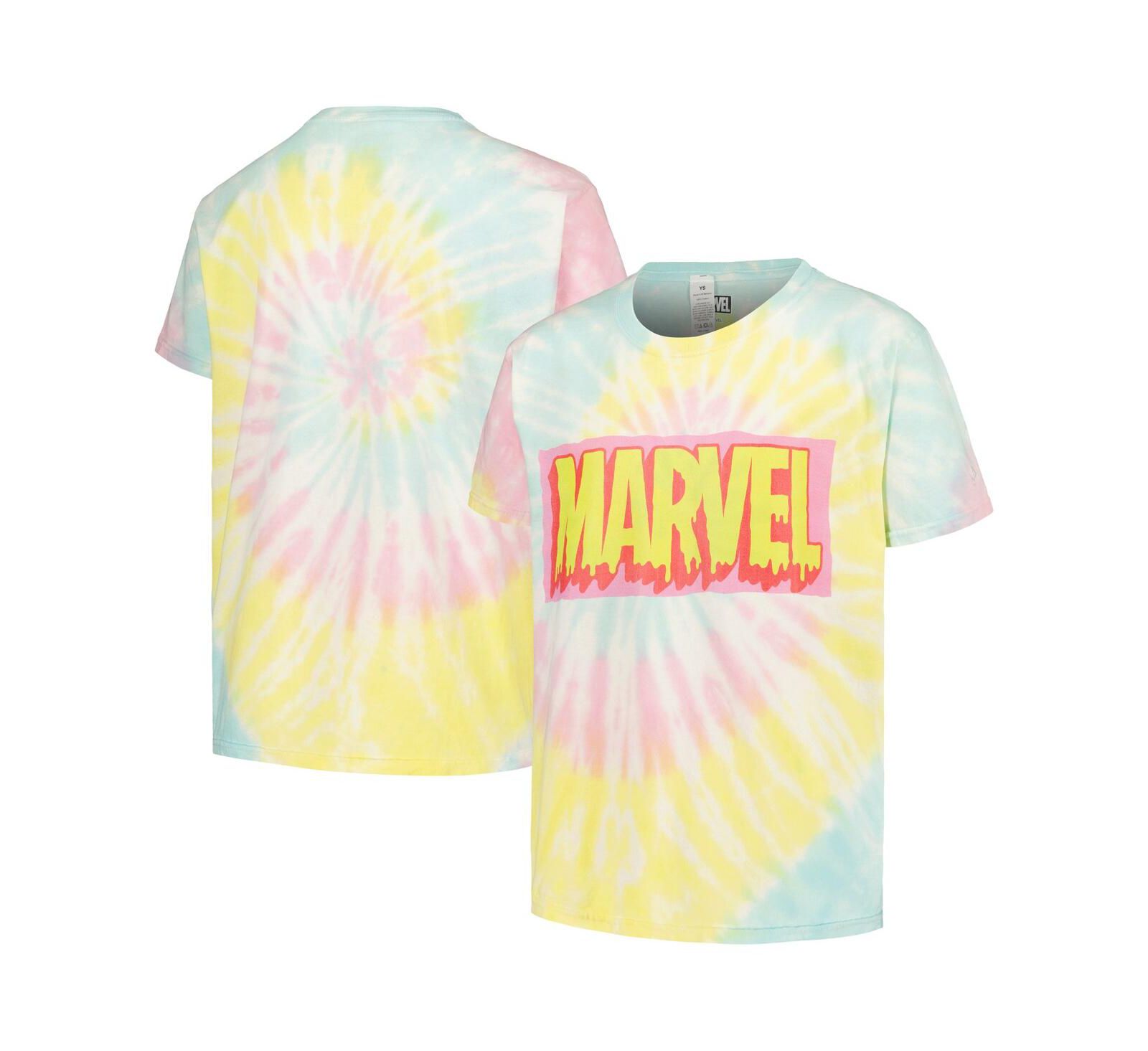 Mad Engine Детская футболка Marvel Logo Drip Tie-Dye Graphic
