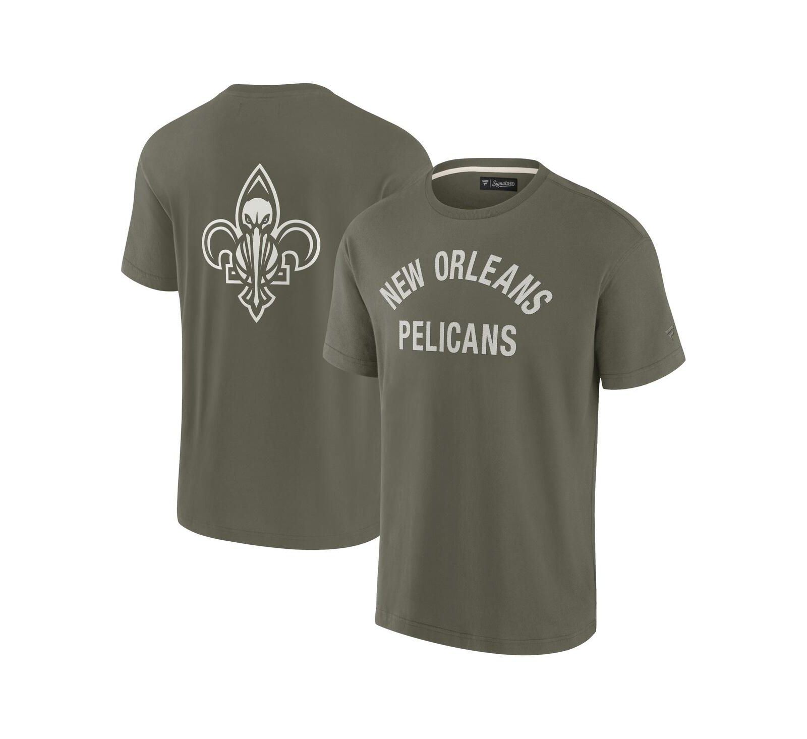 Футболка Fanatics Signature Men's and Women's Olive New Orleans Pelicans Elements с коротким рукавом