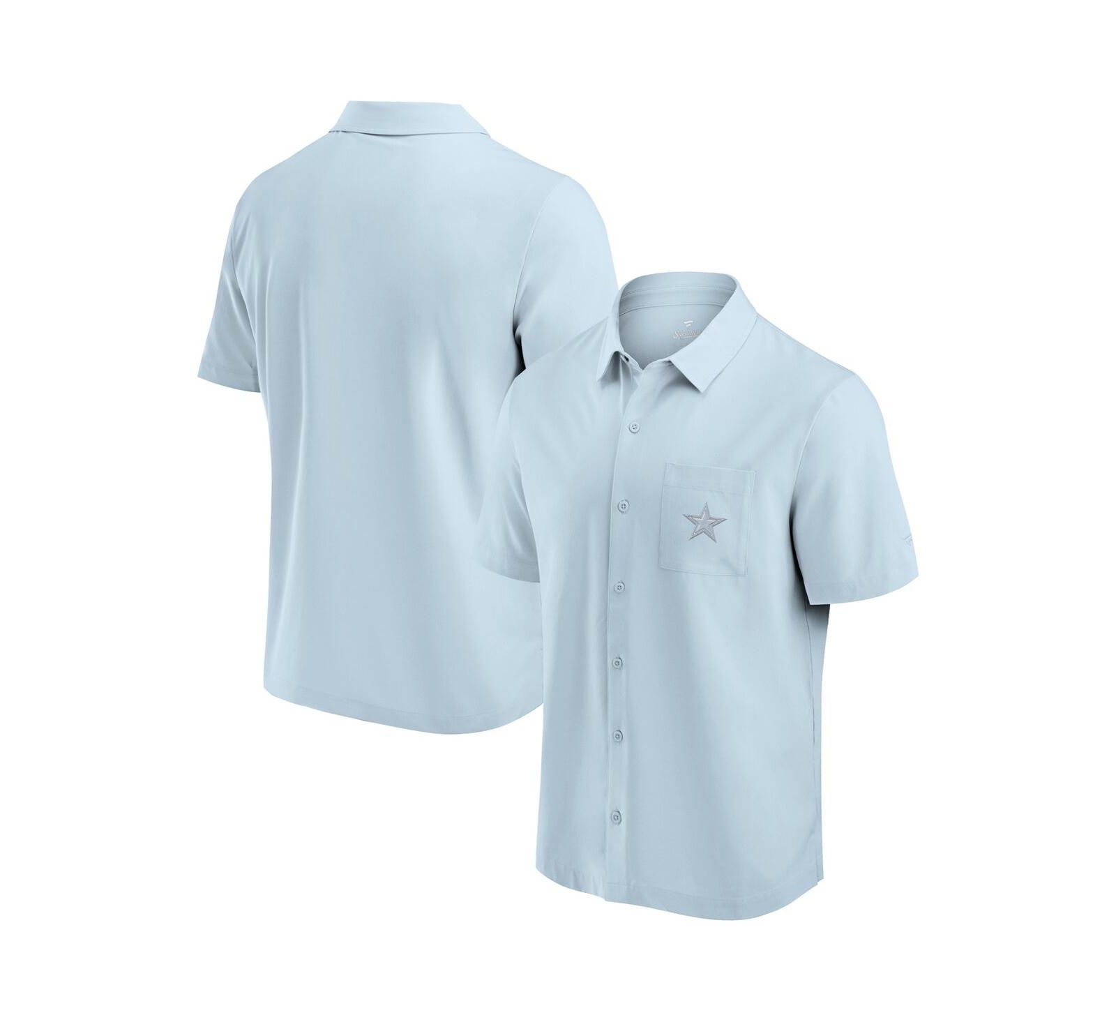 Fanatics Men's Light Blue Dallas Cowboys Front Office Button-Up Shirt