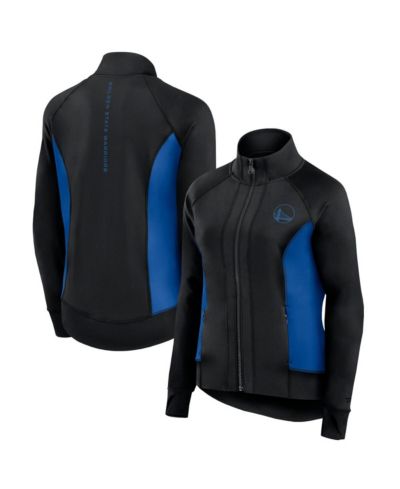 Женская спортивная куртка Fanatics Signature Black Golden State Warriors Studio Fitted Full-Zip