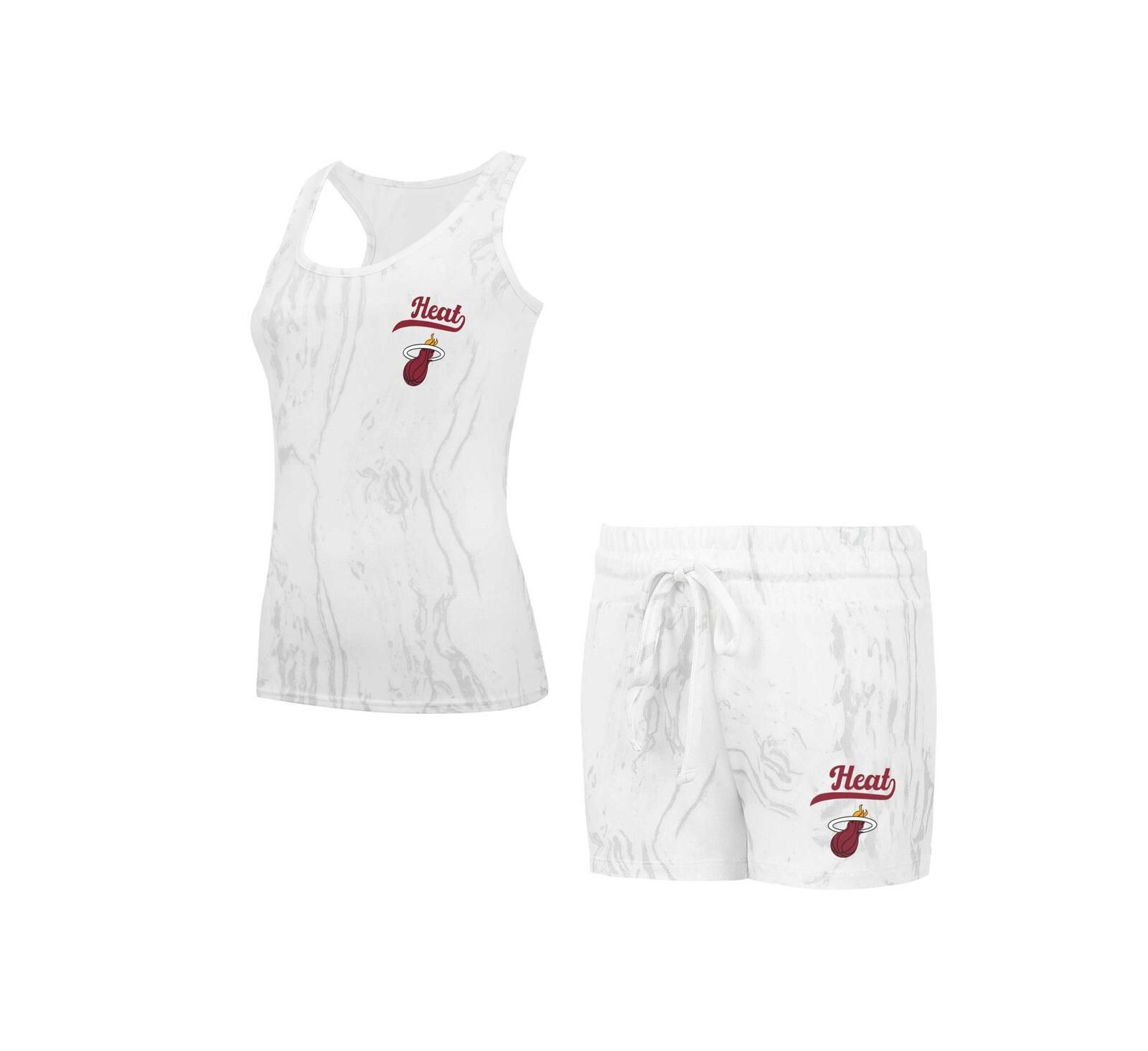 Concepts Sport Женский комплект из майки-топа и шорт White Miami Heat Quartz