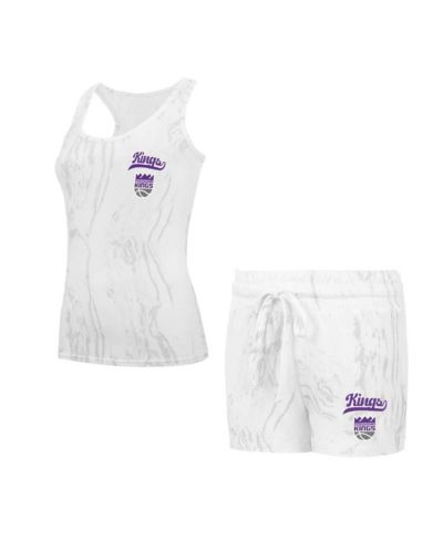 Женский комплект Concepts Sport Sacramento Kings Quartz: топ и шорты, белый