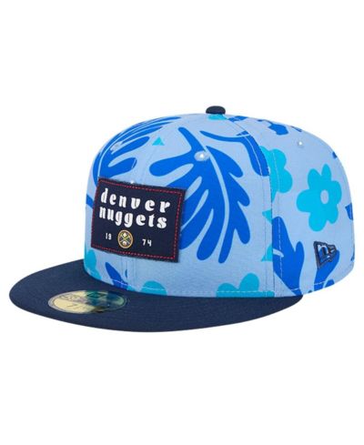 New Era Men's Blue Denver Nuggets Palm Fronds 2-Tone 59FIFTY Fitted Hat