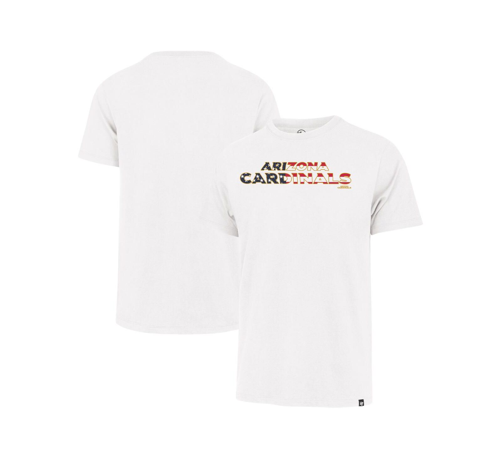 Мужская футболка '47 Brand White Arizona Cardinals Flag Script Franklin